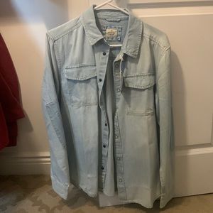 Men’s denim button down